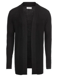 YOURTURN Strickjacke Micro Waffle Open Cardigan schwarz