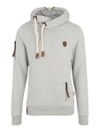 naketano Sweatshirt Kapuzenpullover braun/graumeliert