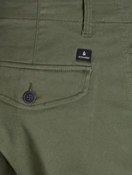 Jack & Jones Cargohose JJIPaul JJFLake (1-tlg) dunkelgrn