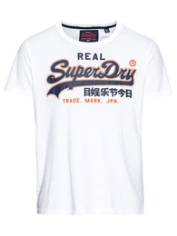 Superdry T-Shirt VINTAGE LOGO LITE ENTRY TEE blau / orange / weiß