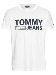 Tommy Jeans T-Shirt TJM ESSENTIAL LOGO TEE schwarz / weiß