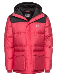 LEVI''''S Steppjacke ''''DOWNPUFFERPARKA'''' schwarz / rot