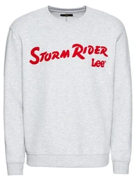 Lee Sweatshirt STORM RIDER SWS graumeliert / rot