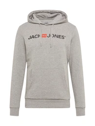 Sweatshirt graumeliert / orange / schwarz