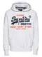 Superdry Hoodie ''''Shop Duo'''' hellgrau / orangerot / schwarz