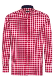ETERNA Hemd rot / blutrot / weiß