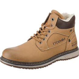 Schnürstiefelette braun / senf