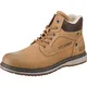 TOM TAILOR Schnürstiefelette braun / senf