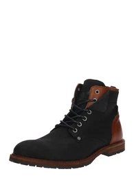 Schnürstiefelette cognac / schwarz