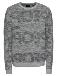 Only & Sons Pullover onsPAL 7 TEXT KNIT taubenblau / grau