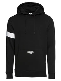 JACK & JONES Hoodie JCOSKUL SWEAT HOOD schwarz / weiß