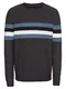 TOM TAILOR Pullover ''''structured sweater Pullover 1/1'''' navy / taubenblau / himmelblau / naturweiß