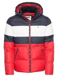 Tommy Jeans Steppjacke TJM RUGBY STRIPE PUFFA dunkelblau / rot / weiß