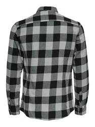 Only & Sons Hemd Gudmund hellgrau/schwarz