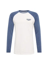 JACK & JONES Langarmshirt JORYORK TEE LS CREW NECK indigo / weiß