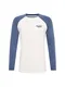 JACK & JONES Langarmshirt JORYORK TEE LS CREW NECK indigo / weiß