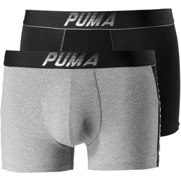 PUMA Boxershorts graumeliert / schwarz