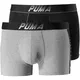 PUMA Boxershorts graumeliert / schwarz