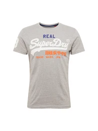 T-Shirt weiß / grau / orange