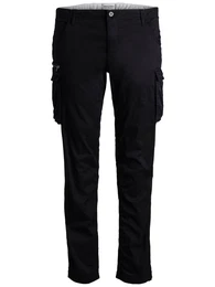 JACK & JONES Militärstil Hose schwarz