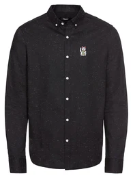 Iriedaily Hemd Bye Bye Point Shirt schwarz / weiß