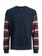 JACK & JONES Print Sweatshirt navy