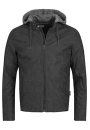 Kunstlederjacke dunkelgrau