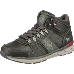 Schnürstiefelette graphit / grau / dunkelrot