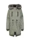 VERO MODA Zimní parka  šedá / pastelově zelená