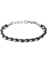 Armband ''''VINTAGE CASUAL'''' braun / silber