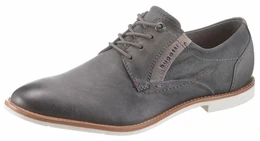 Schnürschuh braun / grau / weiß