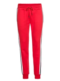 Jogginghose ''''3-Tone Side Strip Terry Pants'''' navy / feuerrot / weiß