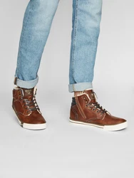 MUSTANG Sneaker Herren Schnürstiefelette High Top braun