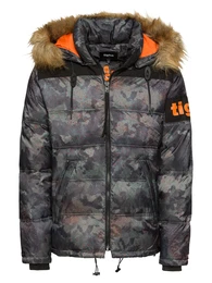 Steppjacke ''''Kleist'''' dunkelgrau / grün / schwarz