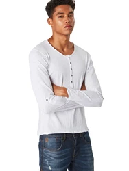 Key Largo Longsleeve Henleyshirt Ginger (MLS00038) weiß (MLS00038)