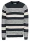 JACK & JONES Pullover JCOHUDSON KNIT CREW NECK dunkelblau