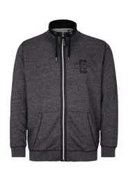 S.Oliver RED LABEL Melierte Sweatjacke mit Stehkragen schwarzmeliert