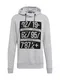 TOM TAILOR Hoodie hellgrau / schwarz