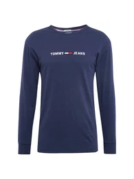 Tommy Jeans Langarmshirt TJM SMALL TEXT LONGSLEEVE dunkelblau