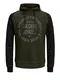 JACK & JONES Sweatshirt dunkelbraun / hellgrau / schwarz / weiß