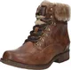 MUSTANG Šněrovací kozačky  kaštanově hnědá