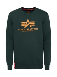 ALPHA INDUSTRIES Sweatshirt tanne/mandarine/rot/wei