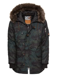 Parka khaki / smaragd / schwarz