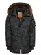 Superdry Parka khaki / smaragd / schwarz