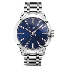 Armbanduhr blau / silber / weiß