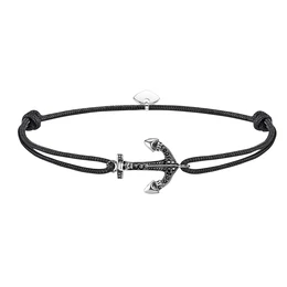Thomas Sabo Armband ''''Little Secret Anker'''' schwarz / silber