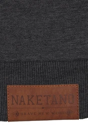naketano Sweatshirt Kapuzenpullover braun/anthrazit/weiß