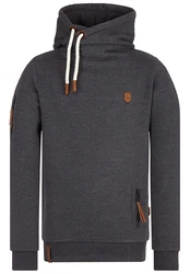 naketano Sweatshirt Kapuzenpullover braun/anthrazit/weiß