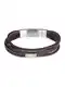 FOSSIL Armband dunkelbraun / silber