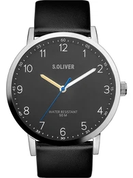 S.Oliver Uhr SO-3481-LQ blau / schwarz / silber